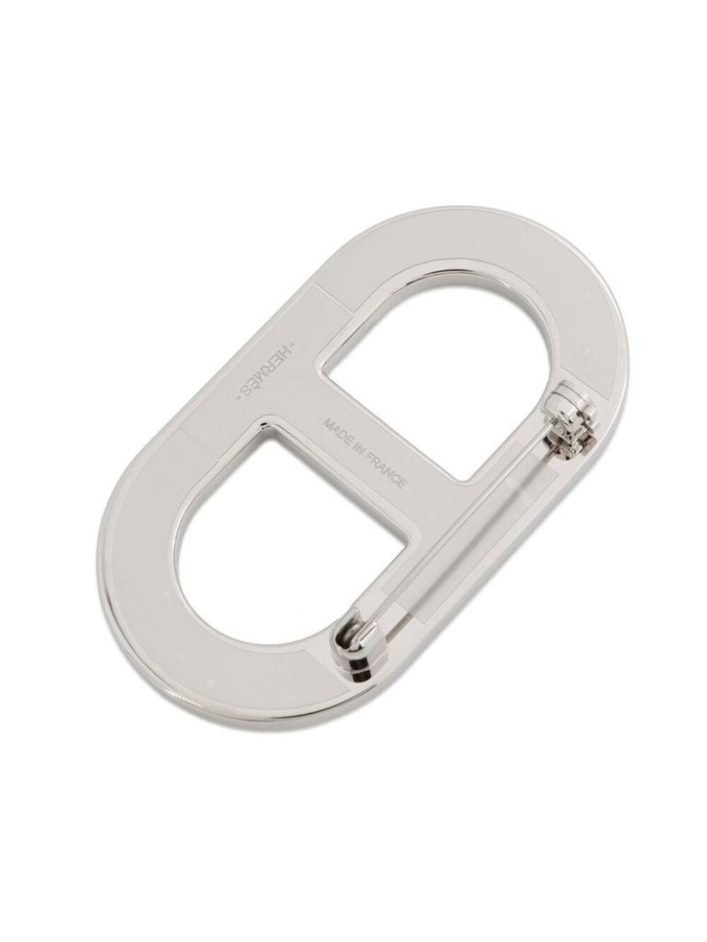 Hermes Brooch Chaine D'ancre Orange Miniature Silver Epsom Minyan - Picture 3 of 9
